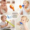 imageiPlay iLearn Toddler Musical Instruments Toys Kids Drum Set Baby Trumpet Percussion Harmonica Maraca Flute Tambourine Birthday Gifts for 18 Months Olds Ages 2 3 4 5 Years Boys Girls Children