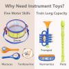 imageiPlay iLearn Toddler Musical Instruments Toys Kids Drum Set Baby Trumpet Percussion Harmonica Maraca Flute Tambourine Birthday Gifts for 18 Months Olds Ages 2 3 4 5 Years Boys Girls Children