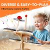 imageiPlay iLearn Toddler Wooden Drum Set Kids Musical Instruments Toy 8 in 1 Percussion Drum Kit WXylophone Cymbal Baby Montessori Learning Birthday Gifts for 18 Month 2 3 4 5 6 Year Old Boy Girl