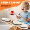 imageiPlay iLearn Toddler Wooden Drum Set Kids Musical Instruments Toy 8 in 1 Percussion Drum Kit WXylophone Cymbal Baby Montessori Learning Birthday Gifts for 18 Month 2 3 4 5 6 Year Old Boy Girl