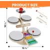 imageiPlay iLearn Toddler Wooden Drum Set Kids Musical Instruments Toy 8 in 1 Percussion Drum Kit WXylophone Cymbal Baby Montessori Learning Birthday Gifts for 18 Month 2 3 4 5 6 Year Old Boy Girl