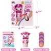 imageiPlay iLearn Unicorn Stamp ampamp Sticker Toy 400 Stickers ampamp 18Page Stamper Activity Book Toddler Art Crafts Kit for Road Trip Travel Creative Educational Birthday Gift 3 4 5 6 7 8 Year Old Girls KidUnicorn