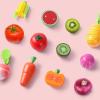 imageiPlay iLearn Wooden Play Food Toy Kids Wood Cutting Magnetic Fruit Vegetables Toddler Cooking Pretend Play Kitchen Food Set Montessori Educational Birthday Gift for Age 3 4 5 6 7 Year Old Girl Boy
