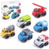 imageiPlay iLearn 6PCS Friction Cars Toy for Toddlers 13 Small Push Go Construction Truck Kid Age 24 Mini Play Vehicle Dump Garbage Fire Truck Birthday Stocking Gift Cake Topper 12 18 Month Boy Girl