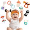 imageiPlay iLearn Baby First Gym Rattle Set Infant Dumbbell Weights Teething Rattles 3612 Month Newborn Workout Sensory Stroller Toy Babies Birthday Shower Gift 5 7 8 9 10 Month Toddler Boy Girl4PCS7 PCS