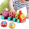 imageiPlay iLearn Baby Toy Train Infant Soft Cars for 612 Month Boy Musical Push N Go Truck Toddler Sensory Ball Rattle Development Grasp Babies Birthday Gift 7 8 9 10 11 18 Month 1 2 Year Old Girl