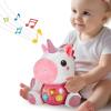 imageiPlay iLearn Baby Unicorn Musical Toys Newborn Girls Gift Soft Unicorn Plush Stuffed Animal Infant Light Music Time 1st Birthday Shower Gift Stuffers for 0 1 2 3 6 9 12 18 Month 13 Yrs ToddlersUnicorn