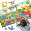 imageiPlay iLearn Floor Puzzle for Kids Ages 35 46 Dinosaur Jigsaw Puzzle 52Pcs Wooden Jumbo Dino Animal Puzzles Game Toddler Educational Learning Toy Preschool Birthday Gifts for Boy Girl Child