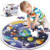 imageiPlay iLearn Floor Puzzles for Kids Ages 36 Jigsaw Puzzle for kids Ages 48 Toddler Large Wooden Learning Toy Educational Round Planets Solar System Birthday Gift for 57 Year Old Boy Girl Child