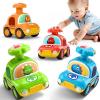 imageiPlay iLearn Press to Go Dinosaur Car Toys for Toddlers 13 Baby Play Race Vehicle Set Infant Boy Push Go Friction Toy 4pcs Animal Car for 12 18 24 Month 1st Birthday Gift for 1 2 3 Yr Kid Child
