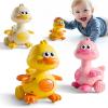 imageiPlay iLearn Press to Go Duck Car Toys Set for Toddlers 13 Baby Push Go Racing Cars Infant Play Vehicle Set 1st Birthday Stocking Gift for 121824 Months 1 2 3 One Yrs Old Boys Girls Child Kids