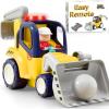 imageiPlay iLearn Remote Control Construction Truck Toy for Toddlers 24 Baby RC Car Toys WLight Sound Backhoe Loader Play Vehicle Birthday Gift 18 24 Month Infant 2 3 4 5 Year Old Boy Girl Children