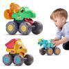 imageiPlay iLearn Toddler Monster Truck Toy Baby Pull Back Toy Car 1 2 3 Year Old Boy BigWheels Play Vehicles Friction Powered Babies Push Go Animal Car Cool Birthday Gift for 12 18 24 Month Kid GirlDinosaur Truck