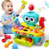 imageiPlay iLearn Toddler Musical Workbench Toys for One Year Old Boys Baby Pretend Play Tool Set Infant Shape Sorter Activities Kids Pounding Game 1st Birthday Gift for 12 18 24 Month Girls Age 1 2 3