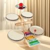 imageiPlay iLearn Toddler Wooden Drum Set Kids Musical Instruments Toy 8 in 1 Percussion Drum Kit WXylophone Cymbal Baby Montessori Learning Birthday Gifts for 18 Month 2 3 4 5 6 Year Old Boy Girl