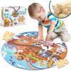 imageiPlay iLearn Toddlers NoahsArk Wooden Animal Puzzles Kids Floor Puzzles for Ages 35 48 Large 51 Pieces Round Jigsaw Puzzle Educational Toys Birthday Gift for 6 7 Years Old Boys Girls ChildrenNoahsArk Animal
