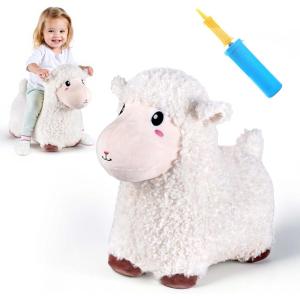 imageBouncy Pals Sheep Hopping Horse Toddler Boy Girls Inflatable Bouncing Farm Animal Hopper Kids Outdoor Jumping Lamb Toy Indoor Plush Ride on Bouncer Birthday Gifts for 18 24 Months 2 3 4 5 Year Old