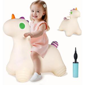 imageBouncy Pals Unicorn Hopping Horse Toddler Girls Inflatable Bouncing Animal Hopper Toy Baby Indoor Ride on Bouncer Kids Outdoor Activity Jump Toy First Birthday Gifts for 18 24 Month 2 3 4 Year Old
