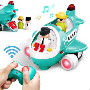 imageiPlay iLearn Baby Airplane Toys Cool Remote Control Plane Toy for Toddlers 23 Infant Musical RC Helicopter WLight Sound Birthday Gifts for 18 24 Month 2 3 4 Year Old Boy Girl Kids Children