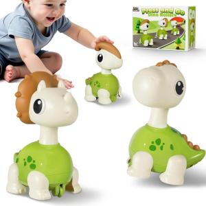 imageiPlay iLearn Mini Dinosaur Press to Go Car Toys for Toddlers 13 Baby Dinos Racing Cars Infant Push Go Play Vehicle Set for 691218 Months Baby 1st Birthday Gifts for 12 Years Old Boys Girls