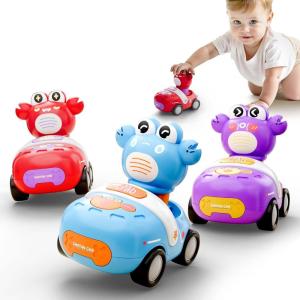 imageiPlay iLearn Press to Go Crab Car Toys Set for Toddlers 13 Baby Push Go Friction Racing Cars Infant Play Vehicle Set 1st Birthday Gift for 121824 Months 1 2 3 One Yrs Old Boys Girls Child Kid