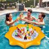 imagePool Wave 2Pack Inflatable Serving Bars Cooler Food Drink Ice Buffet Salad Serving Tray Floating Pool Card Table Game Water Toy Summer Outdoor Indoor BBQ Picnic Beach Birthday Party Supplies Decor