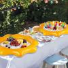 imagePool Wave 2Pack Inflatable Serving Bars Cooler Food Drink Ice Buffet Salad Serving Tray Floating Pool Card Table Game Water Toy Summer Outdoor Indoor BBQ Picnic Beach Birthday Party Supplies Decor
