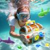 imagePool Wave Kids Diving Pool Toy Large Treasure Chest Water Dive Game WKeys Gems Fish Toddler Outdoor Swimming Treasure Box Playset Fun Summer Swim Party Gifts 3 4 5 6 7 8 10 12 Year Old Boy Girl