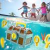 imagePool Wave Kids Diving Pool Toy Large Treasure Chest Water Dive Game WKeys Gems Fish Toddler Outdoor Swimming Treasure Box Playset Fun Summer Swim Party Gifts 3 4 5 6 7 8 10 12 Year Old Boy Girl