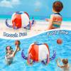 imagePool Wave Kids Octopus Pool Toys 2in1 Inflatable Float Water Game Basketball Hoop Ring Toss Outdoor Swimming Cool Summer Family Party Gift 3 4 5 6 7 8 Yr Old Boy Girl ChildBlue Red WhiteBlue Red White