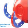 imagePool Wave Kids Octopus Pool Toys 2in1 Inflatable Float Water Game Basketball Hoop Ring Toss Outdoor Swimming Cool Summer Family Party Gift 3 4 5 6 7 8 Yr Old Boy Girl ChildBlue Red WhiteBlue Red White