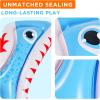 imagePool Wave Kids Shark Pool Toy 3in1 Inflatable Float Water Game Basketball Football Head Hoop Toss Toddler Outdoor Summer Swimming Floating Cool Family Party Gift Age 3 4 5 6 7 8 Year Old Boy Girl