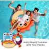 imagePool Wave Kids Swim Rings Pool Floats Toddler Inflatable Animal Swimming Tube Floaties Summer Outdoor Water Floating Toy Family Party Gift 3 4 5 6 7 8 9 Year Old Boy Girl Children Teen  3 PackLionWalrusOwl