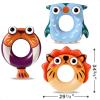 imagePool Wave Kids Swim Rings Pool Floats Toddler Inflatable Animal Swimming Tube Floaties Summer Outdoor Water Floating Toy Family Party Gift 3 4 5 6 7 8 9 Year Old Boy Girl Children Teen  3 PackLionWalrusOwl