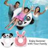 imagePool Wave Kids Swim Rings Pool Floats Toddler Inflatable Animal Swimming Tube Floaties Summer Outdoor Water Floating Toy Family Party Gift 3 4 5 6 7 8 9 Year Old Boy Girl Children Teen  3 PackRabbitPanda