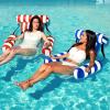 imagePool Wave Pool Floats Chairs Adult 2 Packs Heavy Duty Inflatable Swimming Pool Lounges Fabric Floating Hammock Kids Blow Up Pool Noodles Lake Raft Floaties Fun Summer Outdoor Water Party Game