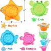 imageiPlay iLearn Baby Bath Toys w Organizer Water Squirting Octopus Wind Up Swimming Turtle Bathtub ampamp Shower Stacking Cups Gift for 6 9 12 18 Months 1 2 3 Years Toddlers Girls Boys ampamp Kids