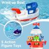 imageiPlay iLearn Bath Toys for Toddlers 24 Kids Lighthouse Bathtub Shower Toy Set W Wind up Swimming Boats Pool Floating Fish Baby Bathtime Water Play Birthday Gift 18 Month 3 5 6 Year Old Boy Girl