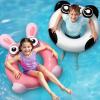imagePool Wave Kids Swim Rings Pool Floats Toddler Inflatable Animal Swimming Tube Floaties Summer Outdoor Water Floating Toy Family Party Gift 3 4 5 6 7 8 9 Year Old Boy Girl Children Teen  3 PackRabbitPanda