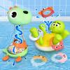 imageiPlay iLearn Baby Bath Toy Set Toddler Bathtub Toy Rechargeable Turtle Sprinkler W 5 Rings Dinosaur Spiral Water Bathtime Shower Summer Birthday Gifts 18 Month 2 3 4 Year Old Kids Boy Girl Infant