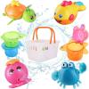 imageiPlay iLearn Baby Bath Toys w Organizer Water Squirting Octopus Wind Up Swimming Turtle Bathtub ampamp Shower Stacking Cups Gift for 6 9 12 18 Months 1 2 3 Years Toddlers Girls Boys ampamp Kids