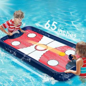 imagePool Wave Kids Hockey Pool Game Toys Big Inflatable Floating Water Play Swimming Toy Fun Indoor Outdoor Activity Yard Beach Sports Cool Summer Family Party Gift 5 6 7 8 10 12 Yr Boy Girl Teen Adult