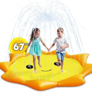 imagePool Wave Splash Pads for Toddlers 13 Kids Water Sprinkler Baby Fun Outdoor Toys 67quot Inflatable Dog Pool Kiddie Outside Backyard Games Summer Gift for 24 35 48 Years Old Boys Girls Childrden
