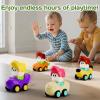 imageiPlay iLearn 6PCS Press to Go Car Toys for Toddlers 13 Baby Push Go Racing Cars Infant Fruit Vegetable Vehicle Set for 18 24 Month Baby Birthday Stocking Gifts for 12 Years Old Boys Girls Kids