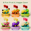 imageiPlay iLearn 6PCS Press to Go Car Toys for Toddlers 13 Baby Push Go Racing Cars Infant Fruit Vegetable Vehicle Set for 18 24 Month Baby Birthday Stocking Gifts for 12 Years Old Boys Girls Kids