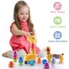 imageiPlay iLearn Baby Stacking Toys Toddler Montessori Building Blocks Set Infant Alphabet Number Learning Block Early Development Educational Birthday Gift for 12 18 Month 1 2 3 Year old Kid Boy Girl