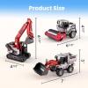 imageiPlay iLearn Kid Construction Toy Trucks Toddler Construction Vehicle Set WExcavator Bulldozer Dump Truck 3 PCS Friction Engineer Cars Sandbox Outdoor Play Birthday Gift 3 4 5 6 Yr Old Boy Girl