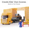 imageiPlay iLearn Kids Construction Toys Truck Set Boys Engineering Vehicle Playset Crane Transport Trailer Bulldozer Forklift for Sandbox Site Birthday Gift for Age 3 4 5 6 Years Old Toddler ChildrenMobile Crane