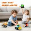 imageiPlay iLearn Stunt Construction Trucks for Toddlers 13 Baby Push Go Friction Cars Kids Pull Back Vehicle Set Boys Digger Roller Dump Truck Birthday Gift 12 18 Months 2 3 4 5 One Yrs Girls Child