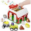 imageiPlay iLearn Shape Sorter Baby Toys for 1 Year Old Boys 12 18 24 Months Infant Learning Toy Set Farm Animal Sorting Barn WTractor Truck Educational 1st Birthday Gifts for Toddlers Age 2 3 Years